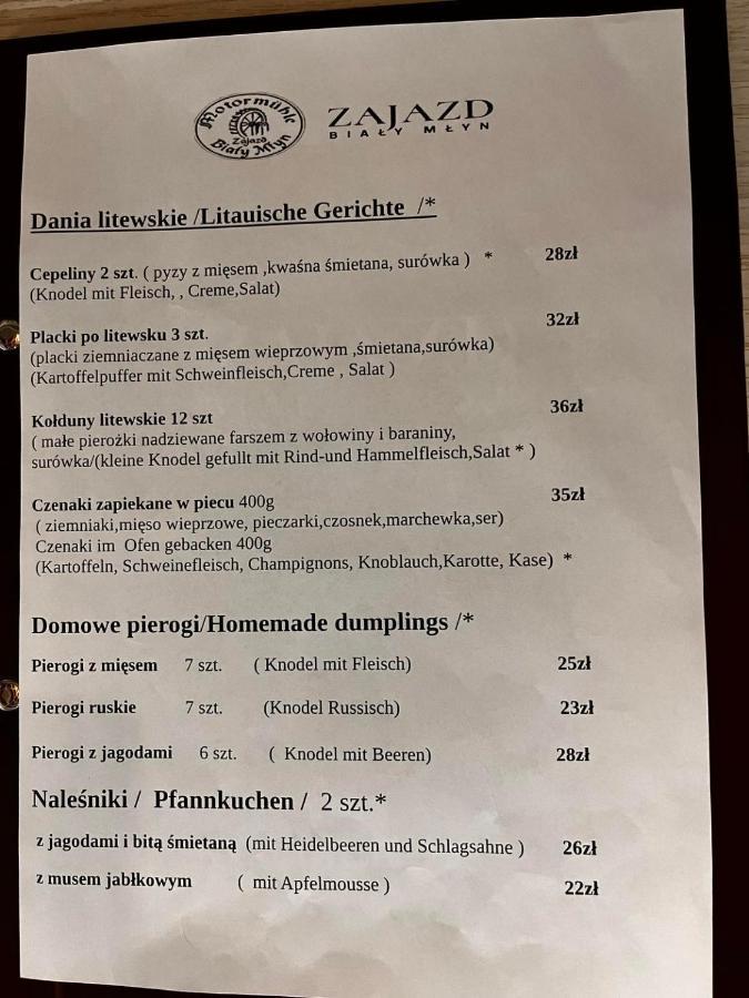 Zajazd Bialy Mlyn Sterławki Wielkie Eksteriør bilde